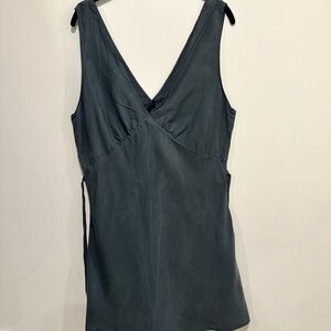 Handmade Greyish Blue Bias Dress